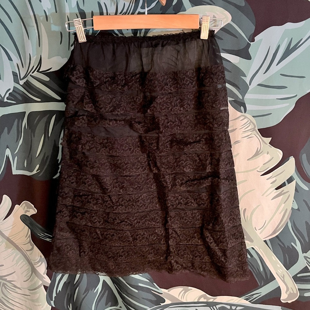Vintage lace ruffle slip